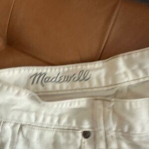 Madewell off white denim shorts